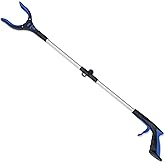 RMS 34 Inch Extra Long Reacher Grabber - Foldable Gripper and Reaching Tool with Rotating Jaw