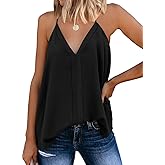 miduo Womens V Neck Strappy Tank Tops Loose Casual Sleeveless Shirts Blouses