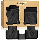 LASFIT Floor Mats for Honda Accord Sedan 2017 2016 2015 2014 2013, All Weather TPE Custom Fit Anti-Slip Car Floor Liner, 1st & 2nd Row, Black (Not for Coupe)
