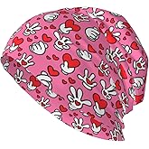 Iderek Hearts Skull Beanie Chemo Hat for Adult Comfortable Soft Elastic Knitted Cap for Daily Travel Sports for Men Women