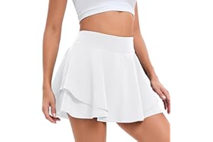 Oyamiki Skirts for Women Casual Summer High Waisted Pleated Athletic Skorts with Pocket Casual Jupe Golf Tennis Skirt