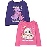 The Children's Place baby-girls And Toddler Unicorns,butterflies,trends Long Sleeve Graphic T-shirts,2 Pack