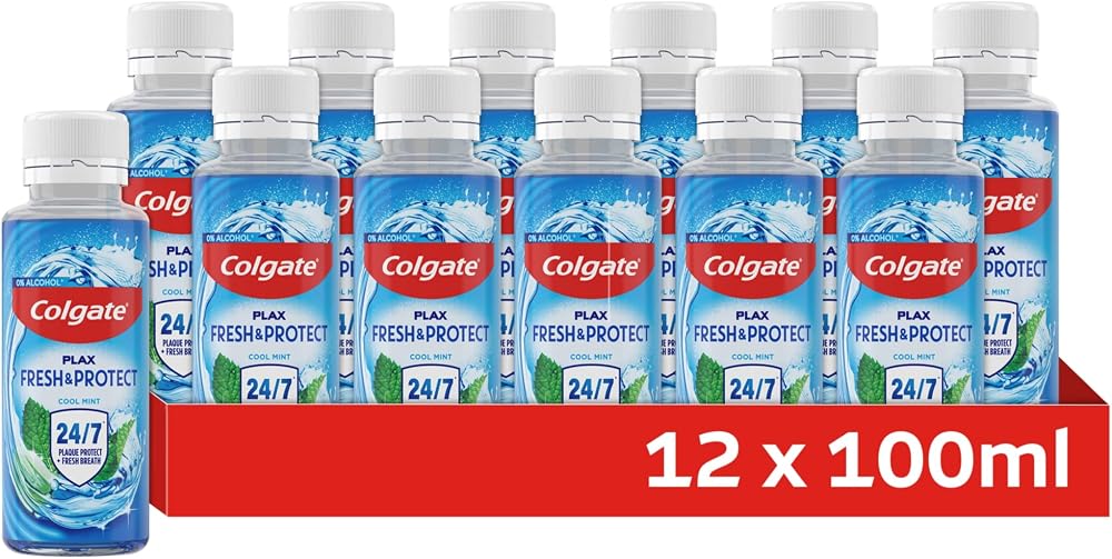 Colgate Plax Cool Mint Alcohol Free Mouthwash 12 x 100ml