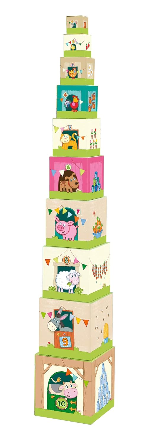 Stapelpyramide mit Bauernhofmotiven von Haba