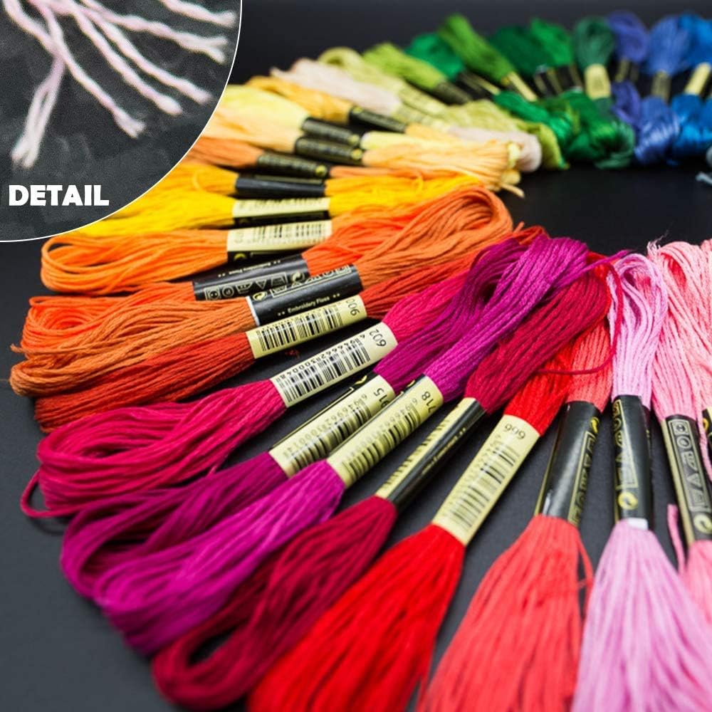 447 Colors Embroidery Threads Rainbow Color Embroidery Floss, Cross Stitch Threads Knitting DIY Crafts Project for Kids Adults Beginners (447 Colors) - Image 3