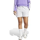 adidas Womens Cotton French Terry Drawstring Shorts Training Casual Bottoms Casual - Black