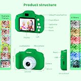 Cocopa Kids Camera 1080P 12MP 32GB 2 Inch IPS Screen Green Gift Toy for 3-12 view 5
