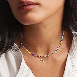 Yoosteel Initial Necklaces for Women