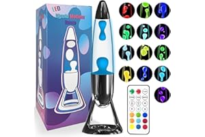 WANNALAMP Liquid Motion Lamp Color Changing Night Light Nighlight Home Decor Living Room Office Bedroom Lamp for Adults, Teens, and Kids for Holiday Day Gifts 14 Inch (Black)