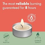 Bolsius D-Light Tea Lights Pack 45 White Natural Plant Wax 8h Burning view 2