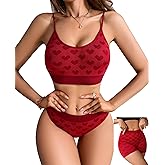 abandi Women's Wireless Ribbed Knit Bra and Panty Set,Camisole and Panties Sports loungewear, High Waist Bra and Panty Sets