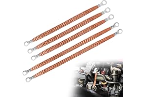 Universal Engine Automotive Grounding Straps, 3 Pcs 10" x 1/2" & 2 Pcs 13" x 1/2" Ground Cable Strap Kit, Automotive Wire Str