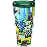 Tervis Star Wars Empire 40th Anniversary Yoda Made in USA Double Walled Insulated Tumbler Travel Cup Keeps Drinks Cold & Hot, 24oz, Classic