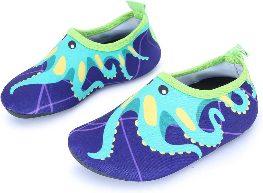 L-RUN Kids Swim Water Shoes Barefoot Aqua Socks Shoes for Beach Pool Surfing Yoga