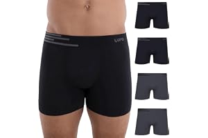 Kit 4 Cuecas Boxer Lupo Microfibra Poliamida Sem Costura Adulto Masculino