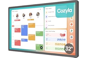 Cozyla Digital Calendar+ 2: 32 inch Wall Planner Touch Screen Chore Chart Customize Dashboard Smart Electronic Calendar for F