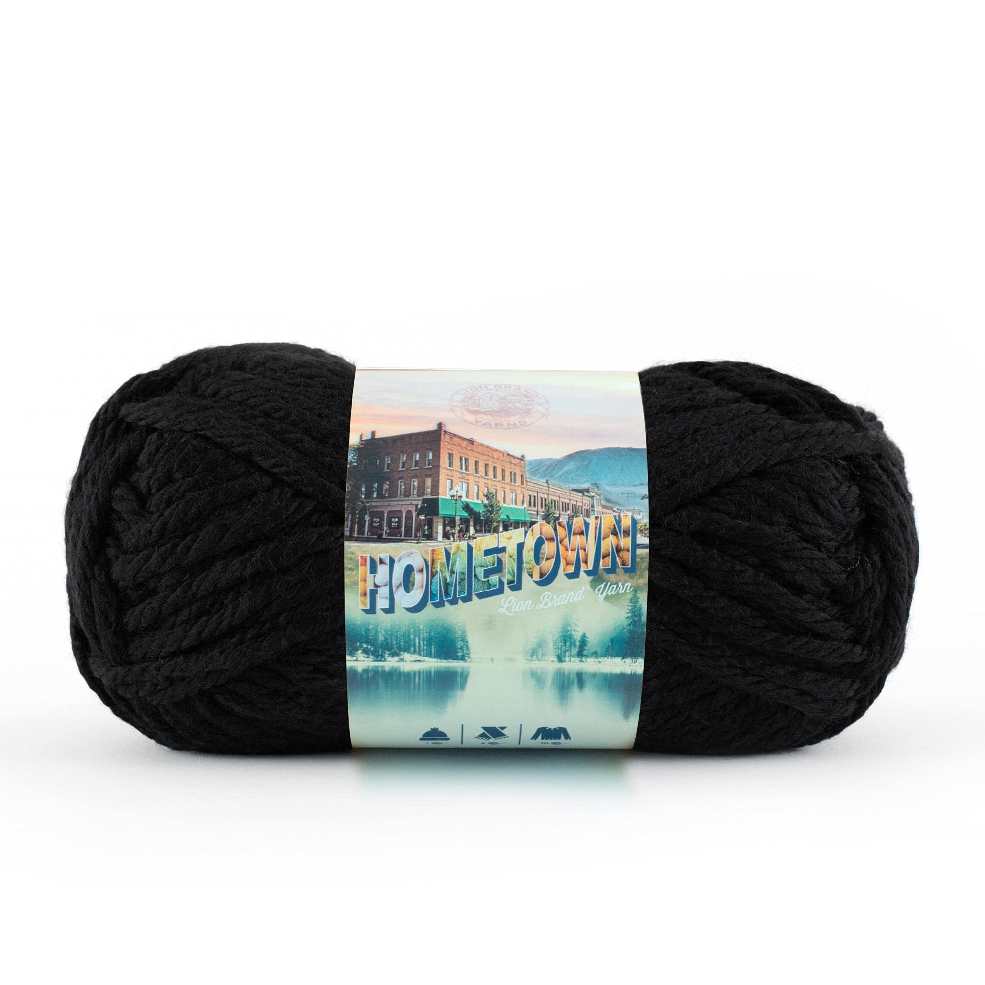 Lion Brand Yarn Hometown, Super-Bulky Yarn for Knitting, Crochet, and Crafts, South Dakota Black, 1 Pack — image 1
