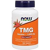 NOW TMG 1000mg, 100 Count (Pack of 2)