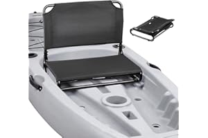 VEVOR Kayak Seat, Folding Kayak Seat with Comfortable Back Support, Aluminum Alloy Frame & 600D Oxford Fabric, Easy Assembly 