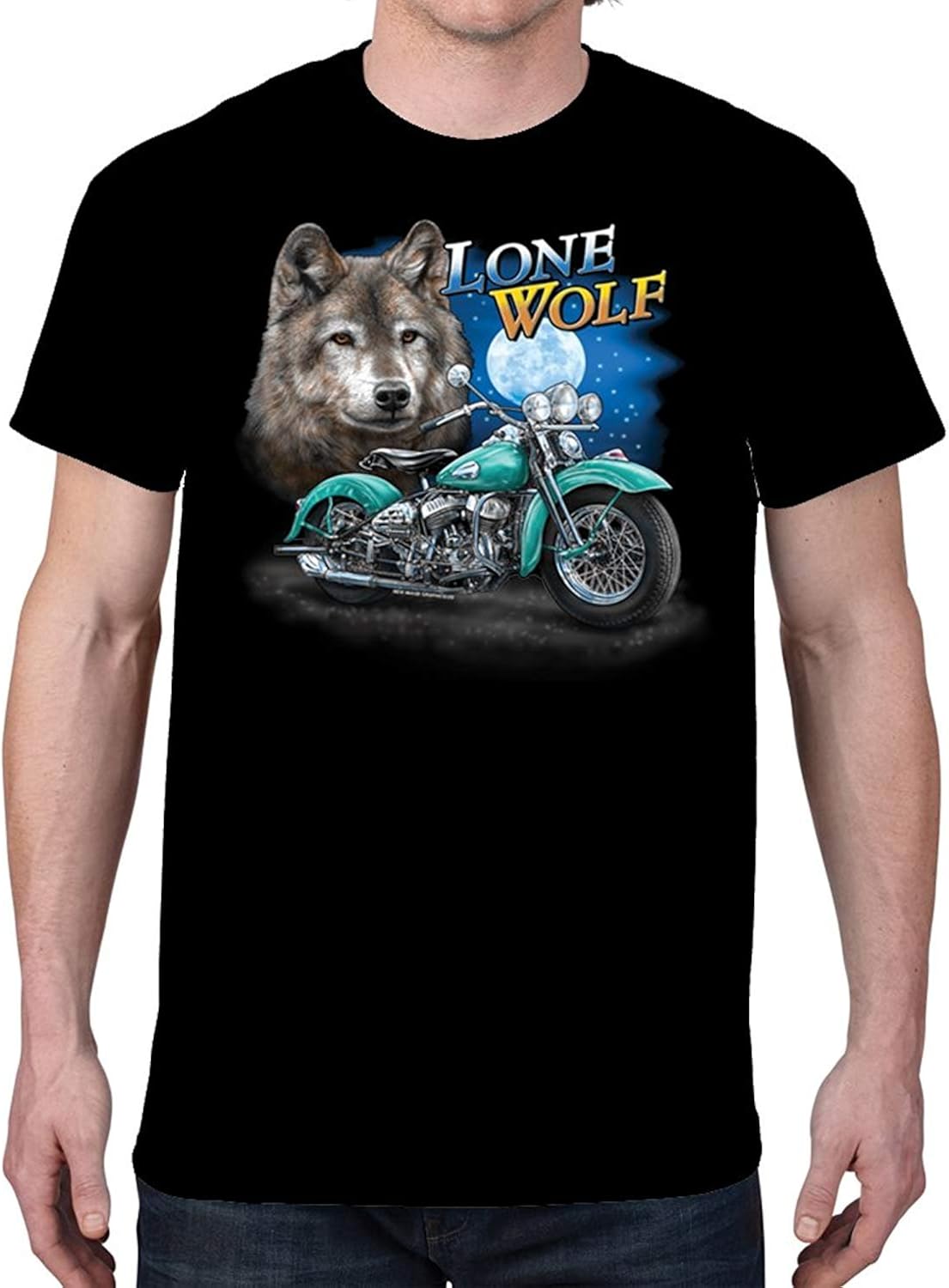 Men's Lone Wolf Black TShirt,T Shirt,Tee Amazon.co.uk Clothing