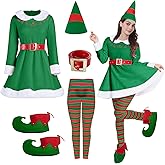 Gumyawl Elf Costume for Women Budby the christmas Dress Adult Jovi Elf Cosplay Costume for Holiday Party