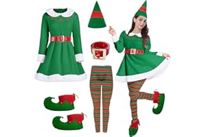 Gumyawl Elf Costume for Women Budby the christmas Dress Adult Jovi Elf Cosplay Costume for Holiday Party