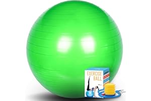 SK Depot™ Exercise Ball 33-85cm Extra Thick Yoga Ball Chair, Slow Deflate Fitness Ball Stability Ball for Improved Posture, B