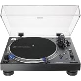 Audio-Technica AT-LP140XP-BK Direct-Drive Professional DJ Turntable, Hi-Fi, Fully Manual, 3 Speed, High Torque Motor