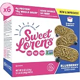 Sweet Loren's Breakfast Biscuits, Blueberry, 6 Pack, Total 90 x 1.6 oz | Easy Grab &amp; Go Vegan Snacks, 4g Plant Based Protein &amp; 19g Whole Grains, Nut, Dairy &amp; Gluten Free, Non-GMO