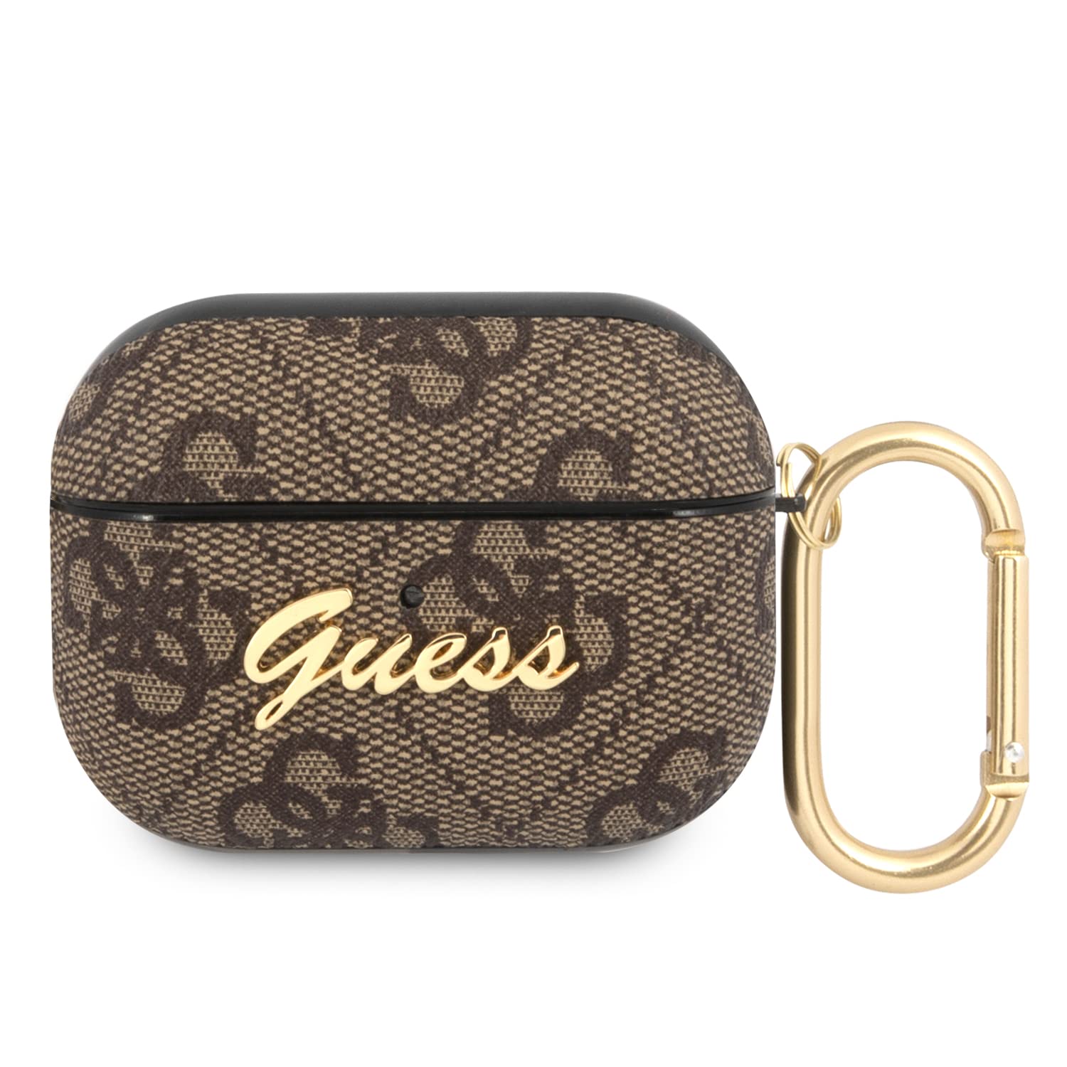 Guess GUAP4GSMW Case for AirPods Pro Brown 4G Script Metal Collection
