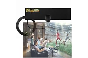 OXWIND TV Antenna Indoor, Digital HDTV Antenna Long Range 150+ Miles, TV Antenna for Local Channels Support 1080P 1080i 720P and All TV's - 8.75ft High Performance Coax Cable
