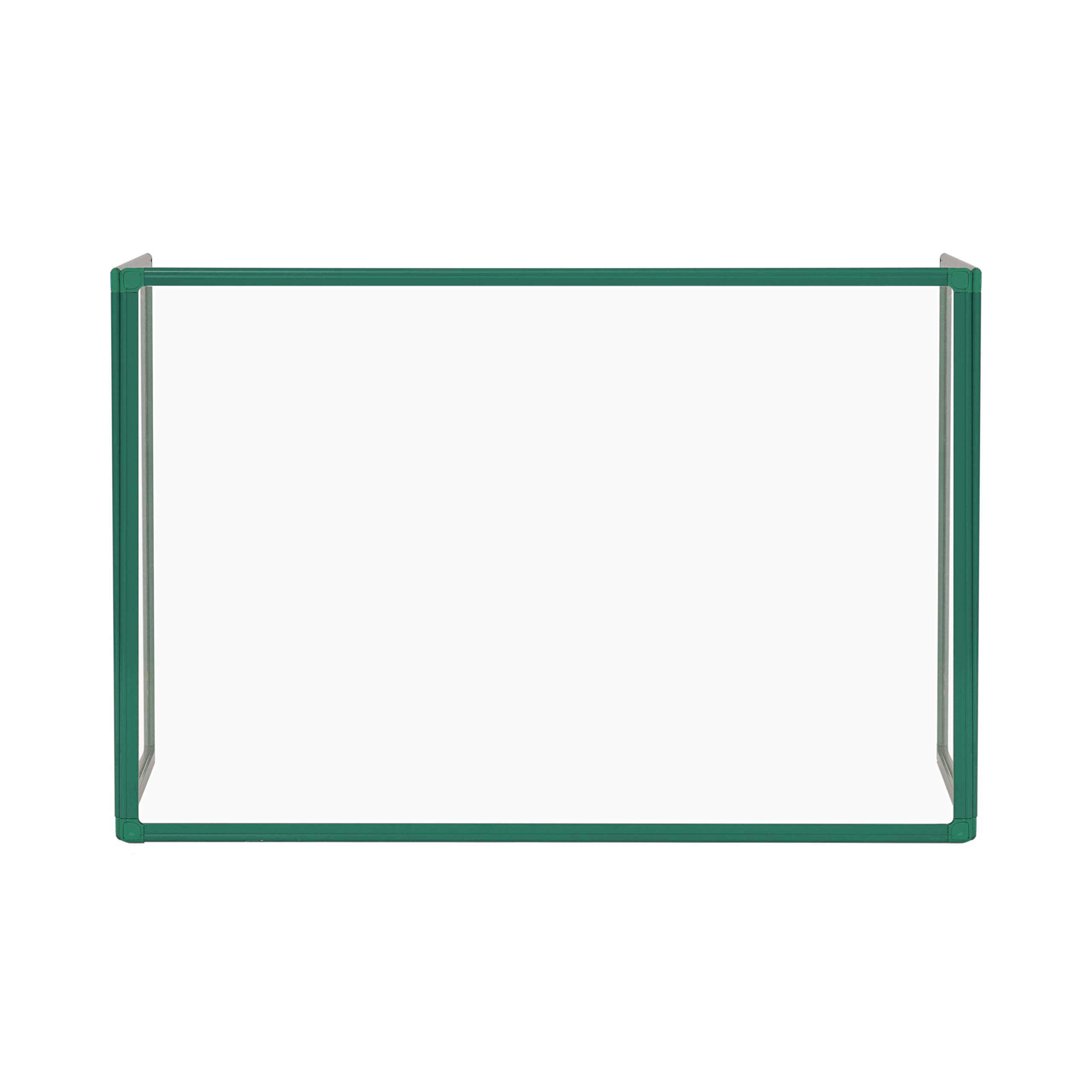 Bi-Office Trio Glass Board, Triple Glass Board with Green Aluminium Frame, 120 x 90 cm and Two 60 x 90 cm Boards