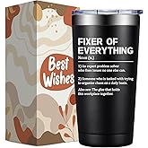 Grifarny Thank You Gifts for Men - Fixer of Everything Tumbler Cup 20 oz - Teacher Appreciation Gifts - Christmas, Bosses Day Gift for Boss, Manager, Office, Mentor, Supervisor, Coworker