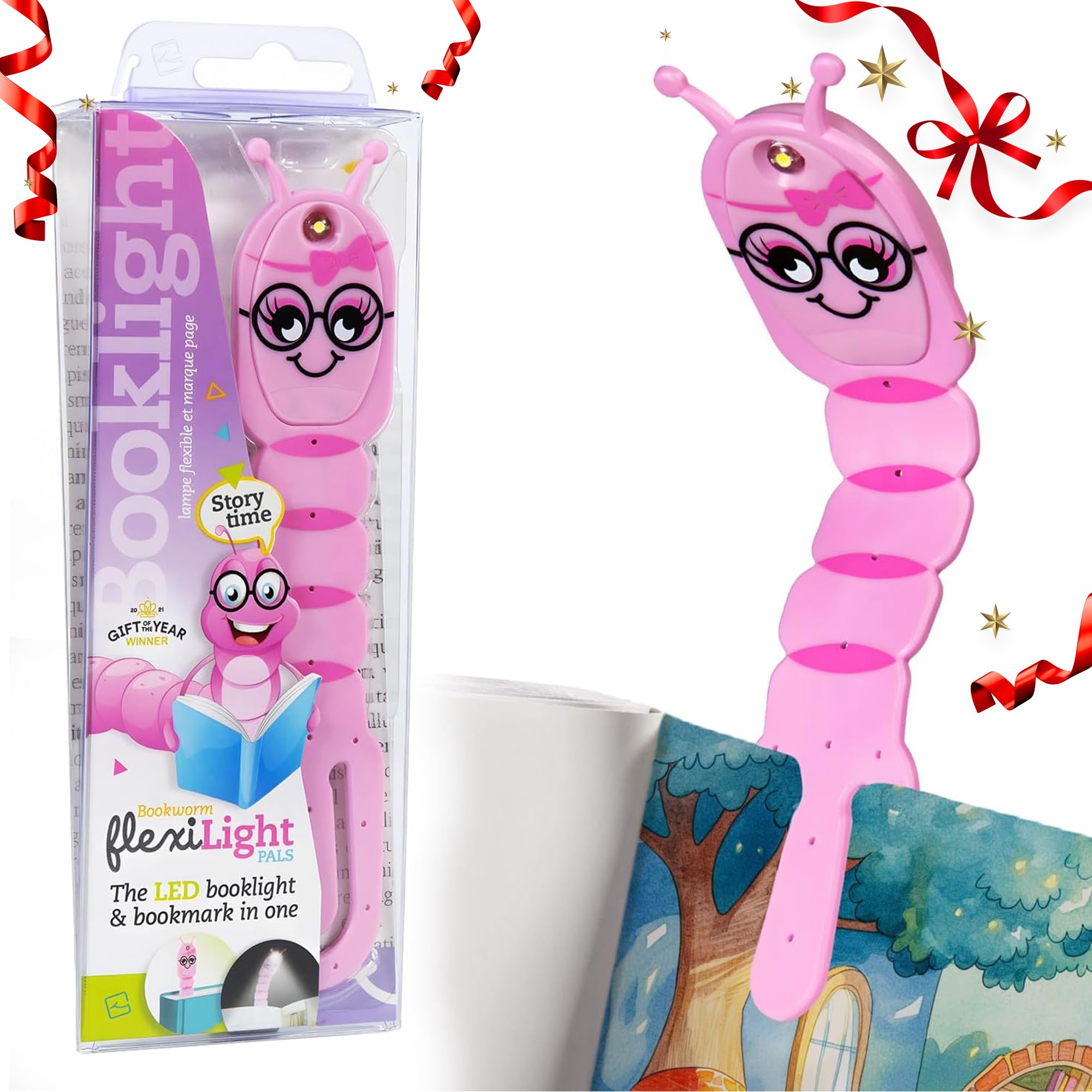 Gifts for Readers & Writers Flexilight Pal 2-in-1 LED Reading Light | Bookmark & Clip-On Book Light | Portable Reading Lamp for Children & Adults | Essential Book Accessories | Gift for Book Lover