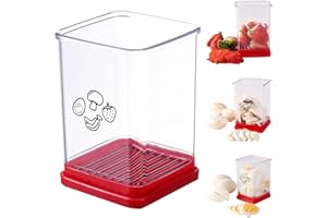 Feishiong Cup Slicer, Fruit and Vegetable Speed Slicer with Push Plate, Fruit Slicer Cup Egg Slicer, Stainless Steel Banana S