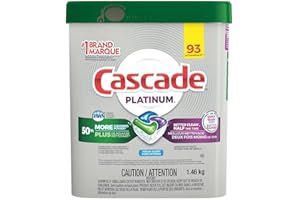 Cascade Platinum ActionPacs Dishwasher Detergent with Dawn, Fresh Scent - 92 Count with 10pct bonus 102 packs