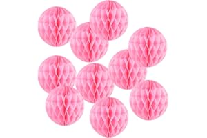 PATIKIL 6" Tissue Paper Pom Poms Flower Balls, 10 Pack Party Hanging Paper Flower Balls Decoration for Birthday Wedding Home 