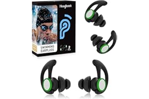 Hearprotek 2 Pairs Ear Plugs for Swimming Adults, Reusable Custom-fit Swim Water Ear Plugs Men Women for Swimmers Shower Pool