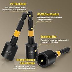 Topec Bolt Extractor Set, 7-Piece Easy Out Screw