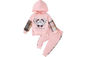 sweetabby Toddler Baby Girl Clothes Long Sleeve Hoodies Sweatshirt Pants Fall Sweatsuit Outfits Baby Clothes for Girls