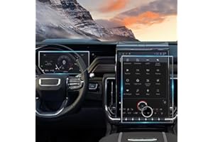 YEE PIN (2Pack) 2026 GMC Yukon Denali Screen Protector Glass for 2025 GMC Yukon XL (Elevation/AT4/AT4 Ultimate/Denali/Denali Ultimate) 16.8" Media Panel & 11" Instrument Screen GMC Yukon XL 2026 Accessories