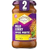 Patak&rsquo;s Mild Curry Spice Paste - Mild Indian Cooking Paste with Freshly Ground Spices - Ideal for Chicken, Vegetables, and One-Pot Meals - Warm Aromatic Curry Base - 10oz Jar (Pack of 2)