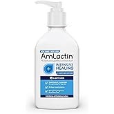 AmLactin Intensive Healing Body Lotion for Dry Skin – 7.9 oz Pump Bottle – 2-in-1 Exfoliator and Moisturizer with Ceramides a