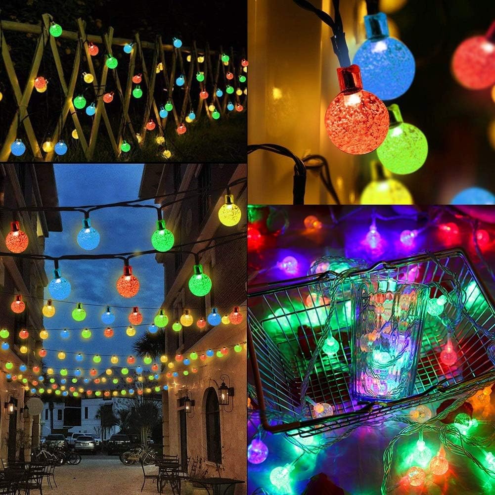 Useber Solar Lights Outdoor Garden, 24Ft 50LED Waterproof Crystal Globe Fairy Lights for Gazebo,Camping,Party - Image 5