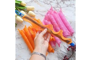 Leeven 22 Inch 40Pcs Magic Hair Rollers 55cm Spiral Curls Styling Tools Super Long Hair Curler DIY Hair Roller Tool for Women