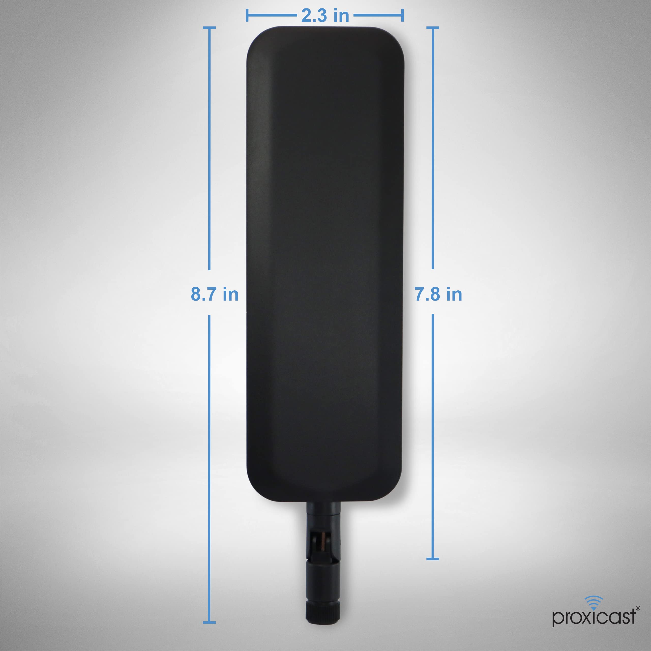 Proxicast 4G/5G/CBRS Universal Wide-Band 6 dBi Omni-Directional Swivel Terminal Antenna (SMA Male) - Compatible with Cisco, Cradlepoint, Digi, MoFi, Pepwave, Sierra and Others (ANT-120-008-2PK)