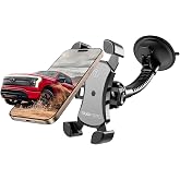 ToughTested Mammoth Truck Car Phone Holder Mount Vibration Absorbing Holder | 360&deg; rotating phone holder for car with extra-large suction cup, expandable claw grip, and one-hand quick release