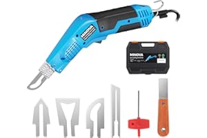 MINOVA Air Cooled Pro Electric Hot Knife Fabric Cutter Rope Cutting Tool Kit with Blades & Accessories