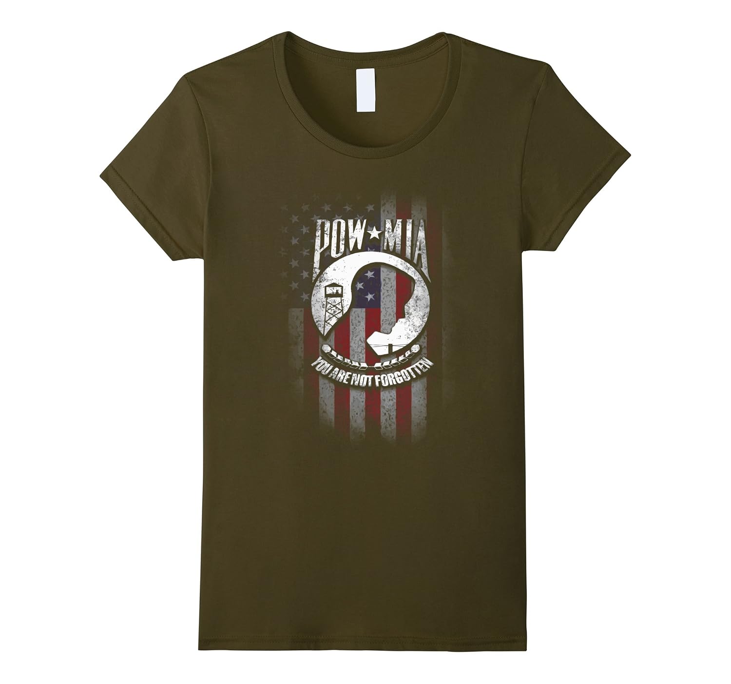 T-Shirt POW-MIA Flag US Army Vietnam Veteran Memory WW2 WWII Size