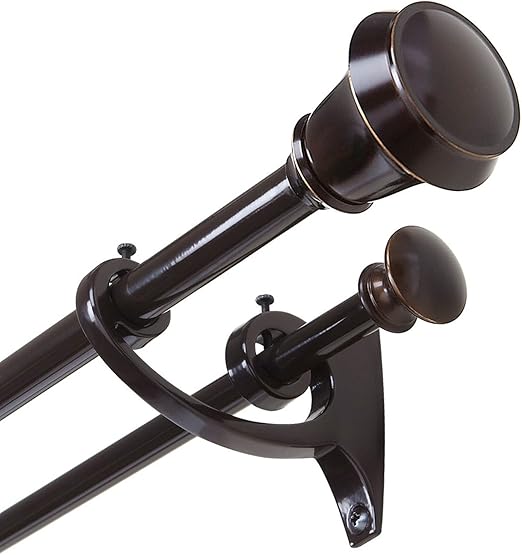 Amazon Com Umbra Bellair Double Curtain Rod Set For Window